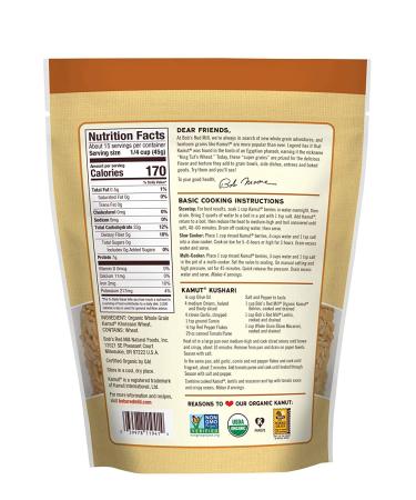 Organic Kamut Khorasan Wheat Berries - 24 oz Pack | Nutritious Whole Grain Superfood - Buy Online on GoSupps.com