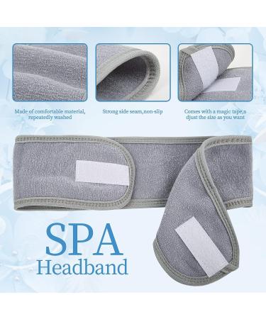 Spa Facial Headband Set - Grey, White, Black Hair Wrap for Women, Girls - Makeup, Skincare, Bath, Gym - Buy Online on GoSupps.com