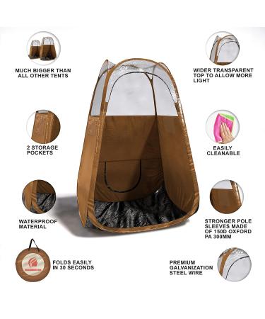 Shop Spray Tan Tent (Bronze) - Professional Pop-Up Booth Easy Setup No Logo Perfect for Sunless Tanning & Airbrush Art - Buy Online on GoSupps.com