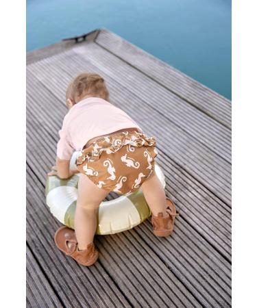 L SSIG Baby Swim Diaper & Swim Trunks - Seahorse Caramel (Size 62/68 3-6 Months) - Eco-Friendly Leak-Proof Swimwear for Infants - Buy Online on GoSupps.com