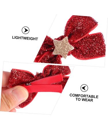 ABOOFAN 4 Pairs Bow Tie Bowknot Hairbands Barrette Ponytail Hair Ties Elastic Hair Band Elastic Hair Tie Christmas Bowknot Hairpin Bowknot Barrette Bride Star Shape Fabric Props - Buy Online on GoSupps.com