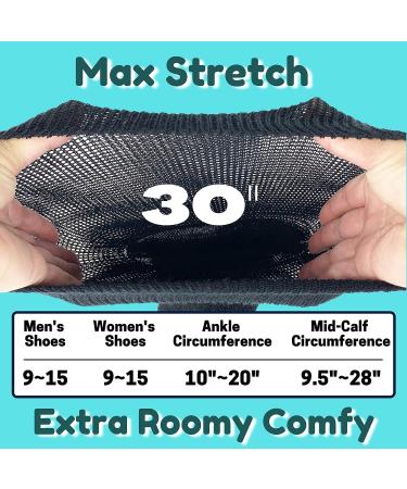 Gooi Extra Wide Socks | Soft Stretch for Swollen Feet | Men Women 10-15 | Non-Binding, Breathable | Bariatric Neuropathy Lymphedema Edema Relief - Buy Online on GoSupps.com