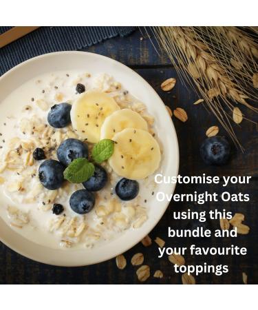 BUB Overnight Oats Bundle - High Protein Porridge with Chia Seeds in Chocolate Flavor | Recipe Card Included - Buy Online on GoSupps.com