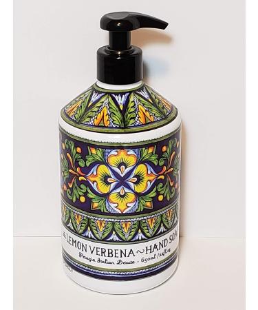 Deruta Perugia Italian Lemon Verbena Hand Soap - Perfect Kitchen Decor Soap - Organic Liquid Hand Soap with Italian Soap Dispenser - Bathroom or Kitchen 22 Fl. Oz Lemon Verbena 22 Fl Oz (Pack of 1)