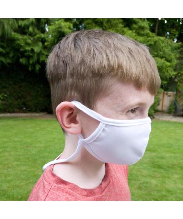 Buy Buttonsmith White Youth Cotton Adjustable Face Mask | Ages 6-12 | Made in USA | International Shipping Available - Buy Online on GoSupps.com