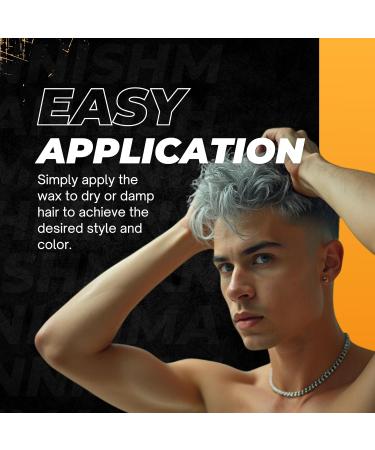  nishman NISHMAN C1 Hair Color Wax - Light Silver 100g - Instant Temporary Color Styling and Hold for All Hair Types - Buy Online on GoSupps.com