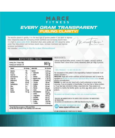 Hydrolyzed Whey Protein by MarceFitness | Chocolate Flavor | 2 lbs | Premium International Shipping - Buy Online on GoSupps.com