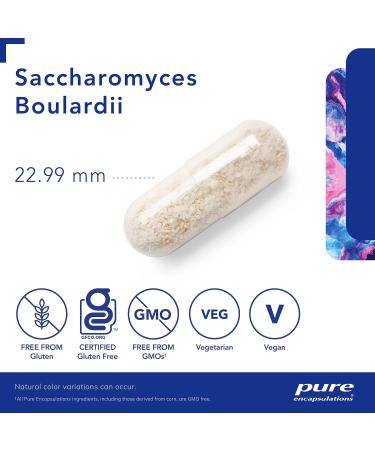 Pure Encapsulations - Saccharomyces Boulardii - Active Probiotic Culture to Balance Intestinal Flora - 60 Capsules - Buy Online on GoSupps.com