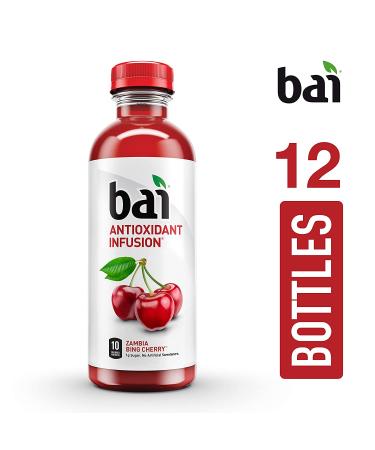 Bai Flavored Water Zambia Bing Cherry 18 Fl Oz (Pack of 12) - Antioxidant Infused Drinks - Buy Online on GoSupps.com