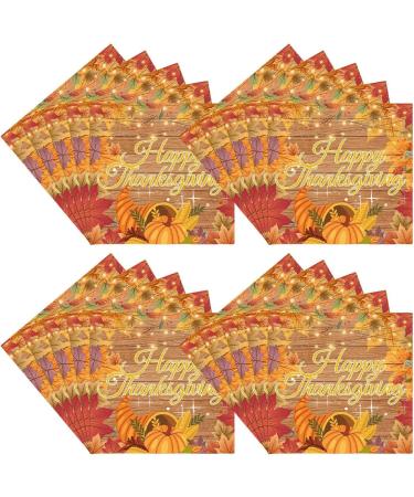 Thanksgiving Fall Dinnerware Sets Fall Thanksgiving Party Supplies - Non-Reusable Paper Party Supplies Set Thanksgiving Decorations for Party Favors 20 Guests Tissue - Buy Online on GoSupps.com