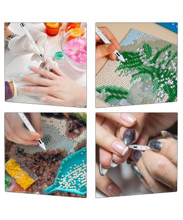 Double-Sided Nail Strass Picker Tool - Wax Pencils for Rhinestones & Diamond Painting | Colorful Pencils with Storage Box (White) - Shop Internationally - Buy Online on GoSupps.com