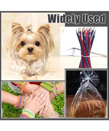2000 Mini Transparent Hair Ties - Elastic Hair Bands with Cutter for Dolls & Girls' Hair Styling - Buy Online on GoSupps.com