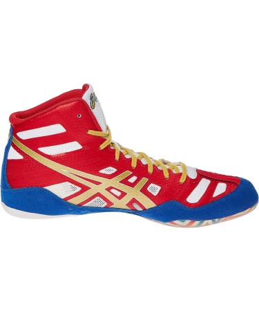 ASICS Men's JB Elite-M Wrestling Shoes - True Red/Olympic Gold/White - Size 11.5 - Buy Online on GoSupps.com