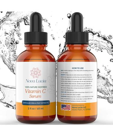 Vitamin C Serum with Aloe Vera and Fruit Extracts - Acne & Sun Spot Treatment - Under Eye Toner - Anti Aging Serum 2 oz - Buy Online on GoSupps.com