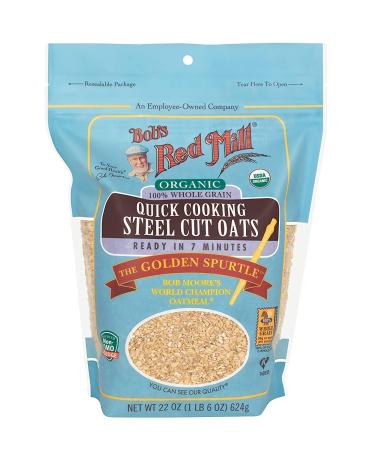 Bob's Red Mill Organic Quick Cooking Steel Cut Oats 22 Oz - Buy Online on GoSupps.com