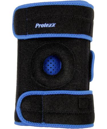 Protexx Knee Sport Protective Support Brace - Durable Plastic Stays - Black - Ideal for Injury Recovery & Active Lifestyle - Buy Online on GoSupps.com