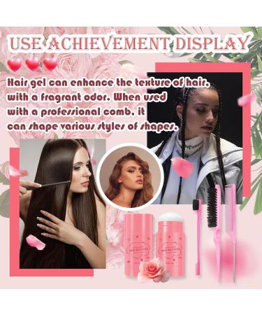 Hair Wax Stick Kit with 3 Brushes Comb Set Long Lasting Non-Greasy Styling Wax for Hair Styling and Flyaways Edge Hair Hair Slick Wax Pomade Stick for Hair Edge Control(4PCS) - Buy Online on GoSupps.com