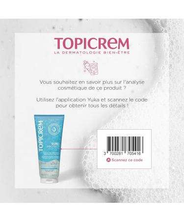 Topicrem - Sun Protect Rehydrating Shower - Cleanses Hydrates Nourishes Soothes the Skin Removes Sun Protection Residues - Sensitive Skin Care - After Sun Shower Gel - 200 ml - Buy Online on GoSupps.com