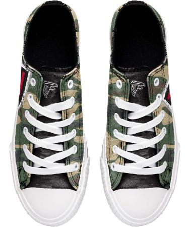 Atlanta Falcons NFL Women's Camo Low Top Canvas Shoes - Size 8 | Official Team Merchandise - Buy Online on GoSupps.com