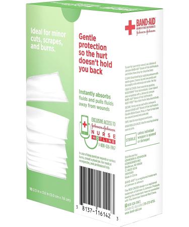Band-Aid Medium Non-Stick Pads - 10 Count, 2x3 Adhesive Bandages - Buy Online on GoSupps.com
