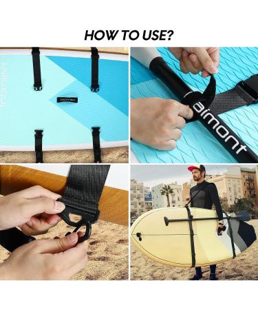 Haimont Paddle Board Carry Strap - Adjustable Heavy-Duty SUP Carrying Sling for Paddleboards, Surfboards, Canoe, and Kayaks - Black - Buy Online on GoSupps.com