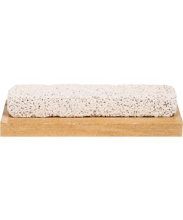 Hand & Foot Brush with Pumice Stone - Natural Bristle Exfoliator for Calluses - Wooden Handle - Buy Online on GoSupps.com