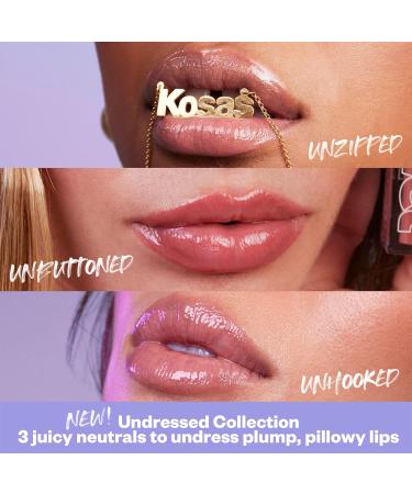 Kosas Wet Lip Oil Gloss - Hydrating Lip Plumping Treatment with Hyaluronic Acid & Peptides (Unhooked) - Buy Online on GoSupps.com