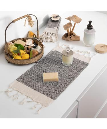 Smyrna Turkish Cotton Wash Cloths Pack of 6 | 100% Natural Cotton | Ultra Soft & Absorbent Towels for Bathroom, Hotel, and Spa | Quick Dry Washcloths (Beige, 12x17) - Buy Online on GoSupps.com