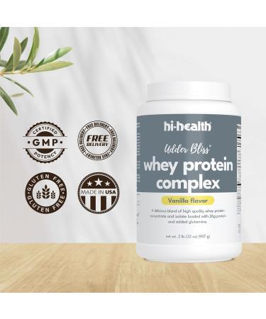 Buy Udder Bliss Whey Protein Complex Powder - Bioavailable Vanilla Protein with Glutamine (2 lbs) | Best International Shipping - Buy Online on GoSupps.com