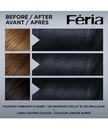 L Or al Paris Feria Multi-Faceted Shimmering Permanent Hair Dye 21 Bright Black Permanent Hair Color for Long Lasting Hair Dye with Bonding Complex Conditioner Pack of 1 (Packaging May Vary) Bright Black BLACK - Buy Online on GoSupps.com
