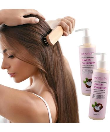 genovie MD Coconut Oil Revitalizing Leave-In Conditioner for Healthy Detangled and Moisturized Hair Anti-Frizz Hair Care for Women For Split Ends Made with Coconut Oil and Vitamin E 8.8 fl oz - Buy Online on GoSupps.com