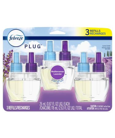 Febreze Plug in Air Fresheners, Mediterranean Lavender, Odor Eliminator for Strong Odors, Scented Oil Refill, 0.87 Fl Oz (Pack of 3) (3 Count) - Buy Online on GoSupps.com