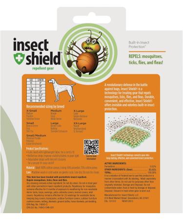 Insect Shield Insect Repellant Protective Safety Vest for Protecting Dogs from Fleas Ticks Mosquitoes & More Orange 16-Inch - Buy Online on GoSupps.com