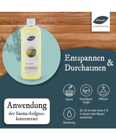 Buy Schneider-Sauna Dolce Vaiano 1000ml Infusion Concentrate - Citrus & Herbal Aroma for Saunas - International Shipping Available - Buy Online on GoSupps.com
