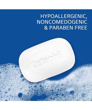Cetaphil Gentle Cleansing Bar (3-Pack) 127g - Hydrating Foaming Face and Body Wash - For Sensitive Skin - Soap Free Hypoallergenic - Dermatologist Recommend 127 g (Pack of 3) - Buy Online on GoSupps.com