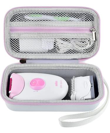 Case Compatible with Braun Epilator Silk-epil 3 3-270 Storage for Hair Removal Shaver & Trimmer for Women Holder for Facial Epilator & Razors Head Cleaning Brush Charger (Box Only)