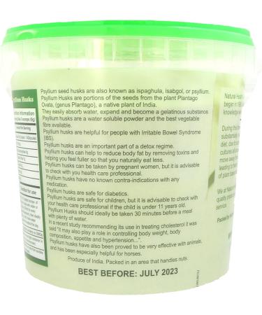 Psyllium Husk 500g in Recyclable Tub | Natural Health 4 Life | High Fibre Supplement - Buy Online on GoSupps.com