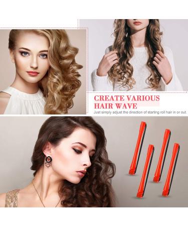 48 Pack Red Hair Perm Rods - Short Cold Wave Curling Rollers with Pintail Comb for Hairdressing - Buy Online on GoSupps.com