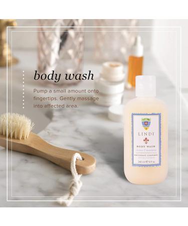 Lindi Skin Body Wash for Dry Itchy & Sensitive Skin - Gentle Non-Foaming Formula That Hydrates and Refreshes Your Body and Scalp - Relieves Painful Effects of Radiation Burn & Chemo Rash (8 fl oz) - Buy Online on GoSupps.com