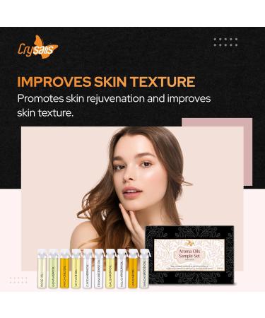 Shop Crysalis Skin Care Oils | Rose Geranium Patchouli & More - 3ml Pack of 10 | Premium Natural Oils for Glowing Skin - Buy Online on GoSupps.com
