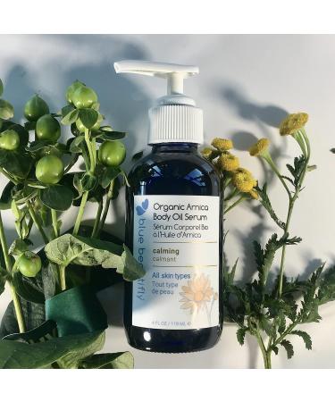 Blue Beautifly Organic Arnica Body Oil Serum | Relieves Muscle & Joint Pain | Ashwagandha Gotu Kola & Comfrey | 4 fl oz | USDA Certified - Buy Online on GoSupps.com