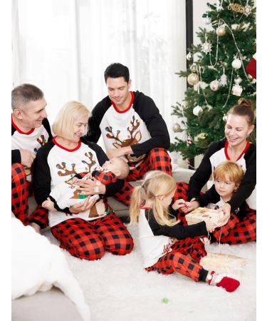 PatPat Family Christmas Pajamas Set | Tree Snowflake Letters Print | Long Sleeve | Red/Black | Men XL - Buy Online on GoSupps.com