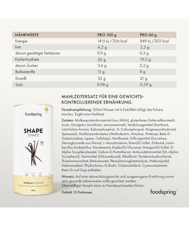 FoodSpring Shape Shake - 10 Pack Meal Replacement | Protein-Rich 24 Vitamins & Minerals | Weight Loss Support - Buy Online on GoSupps.com