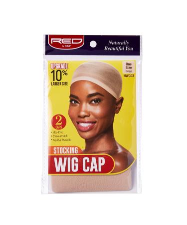 Red by Kiss Stocking Wig Caps - 2PCS Beige 2 Count (Pack of 1) Stocking (Beige)