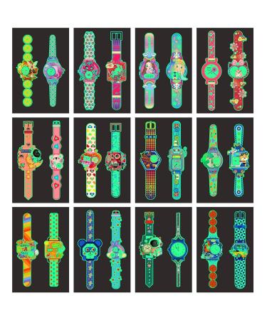 Kids Cartoon Watch Temporary Tattoos - Glow in the Dark Luminous Fake Tattoos for Boys and Girls - Car Dinosaur Space Robot Party Favor Stickers - Buy Online on GoSupps.com
