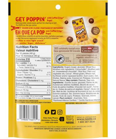 COFFEE CRISP POPS Chocolaty Snacks Pouch 170g - Buy Online on GoSupps.com