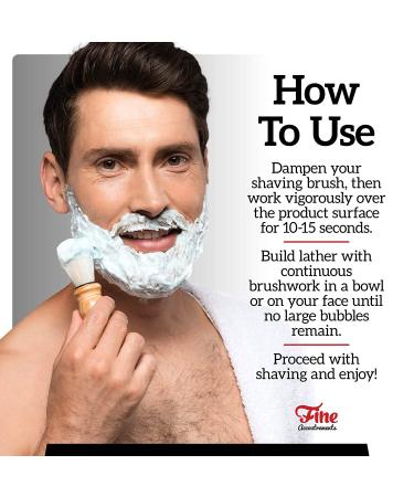 Mr. Fine 21C Men's Shaving Soap 5oz - Thick Lather, Razor Burn Protection - Made in Italy, No Artificial Colors - Buy Online on GoSupps.com