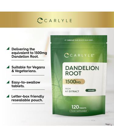 Horbaach Horseweed Powder Tablets 1500mg 120 Dandelion Root Extract Tablets Dandelion Root Extract Vegan Carlyle - Buy Online on GoSupps.com