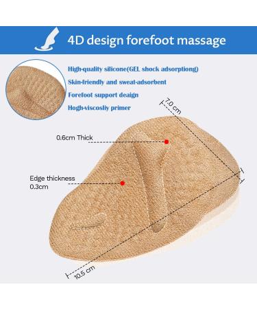 Dawnieee High Heel Insoles - 3 Pairs Gel Cushions for Women | Forefoot & Heel Protection Anti-Slip Silicone Pads - One Size White - Buy Online on GoSupps.com