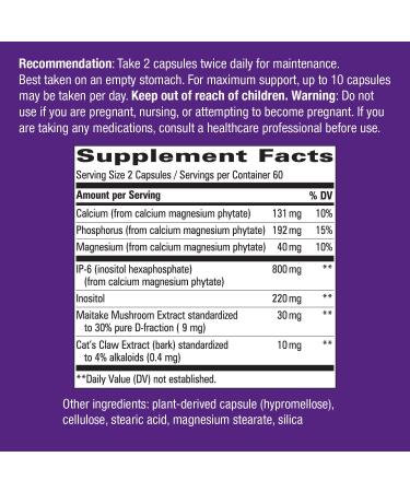 Nature's Way Cell Fort MAX3 IP-6 & Inositol with Maitake & Cat's Claw - 120 VCaps - Buy Online on GoSupps.com
